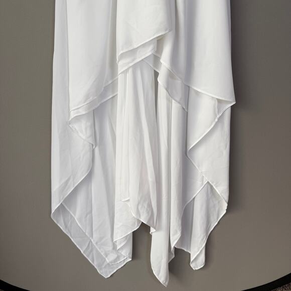 Express sz S/P White Handkerchief Hem Slip fairy Dress NWT - Picture 3 of 9